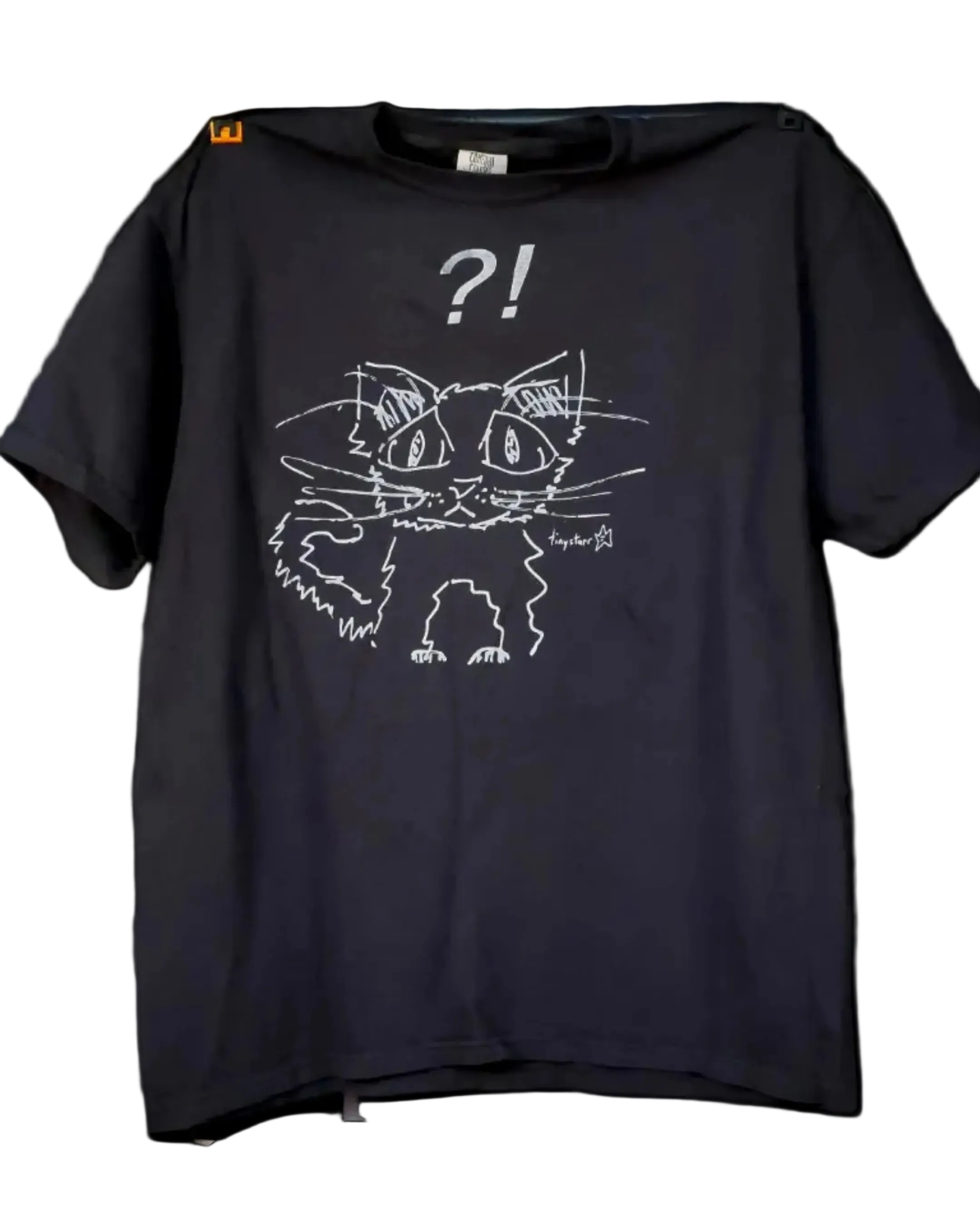 "?!" cat tee