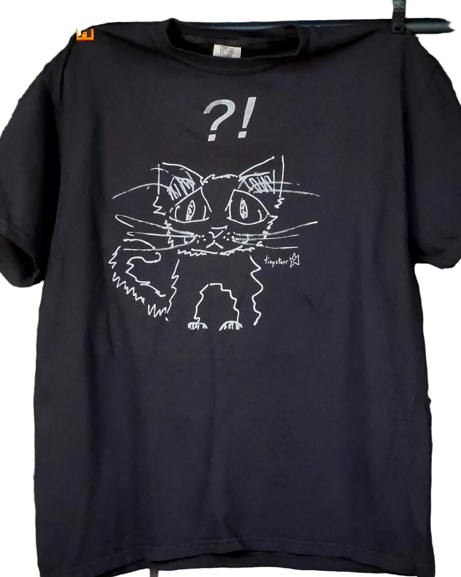 "?!" cat tee