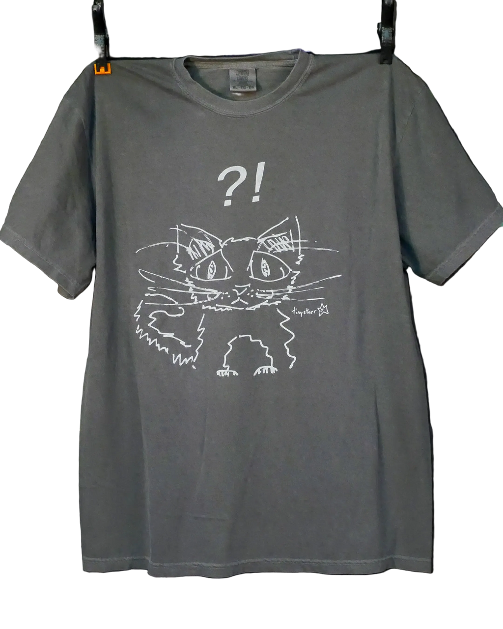 "?!" cat tee