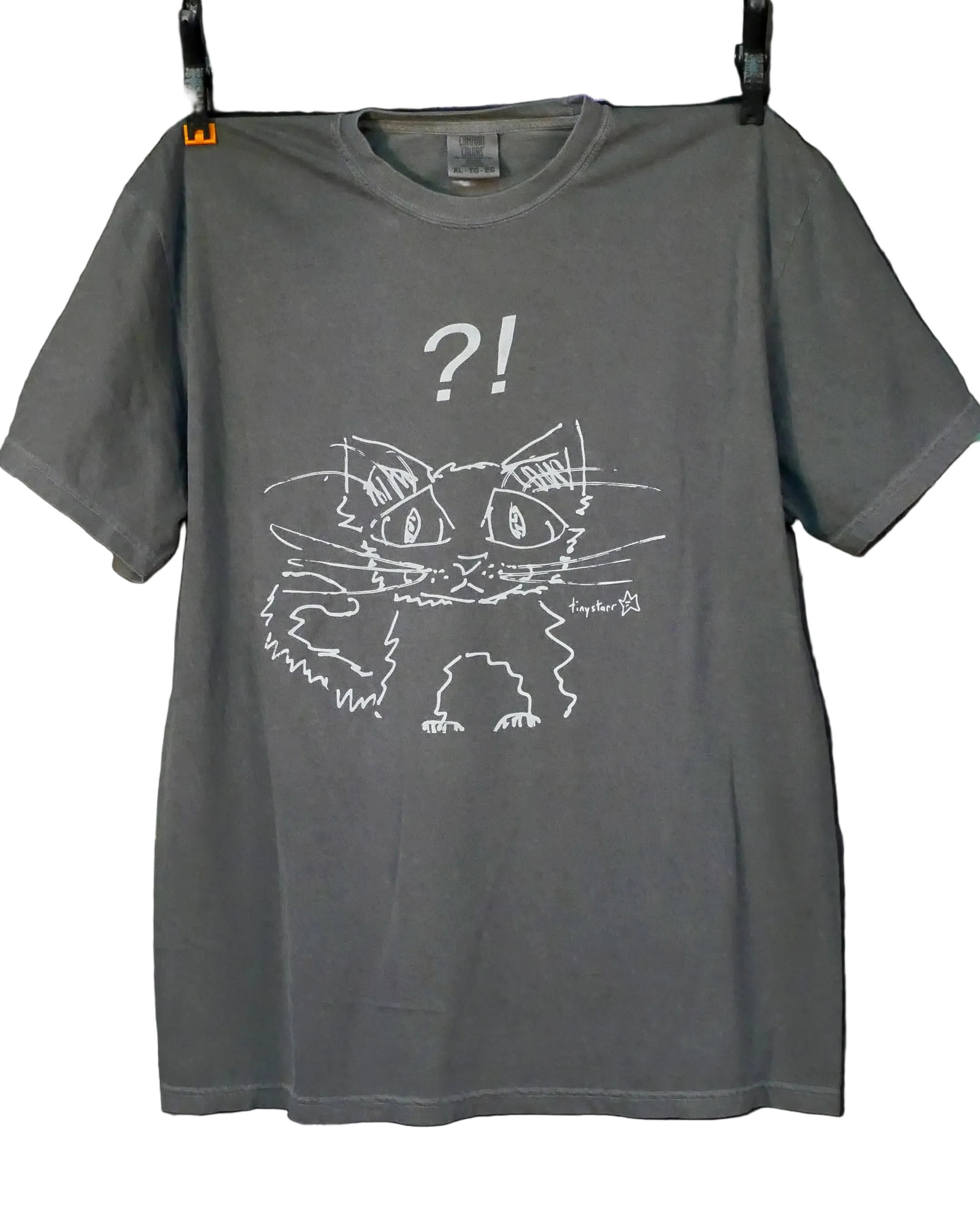 "?!" cat tee