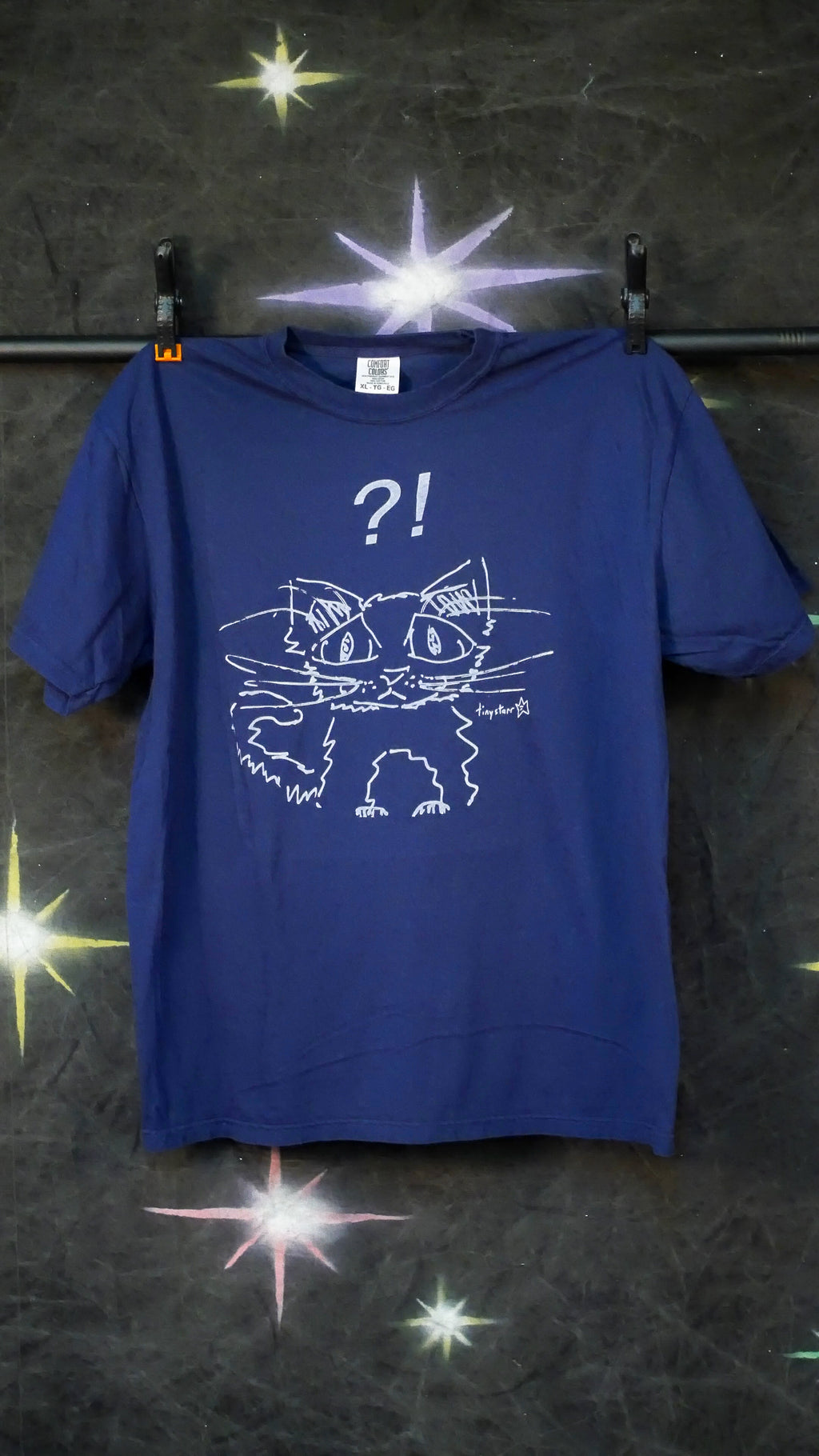 "?!" cat tee