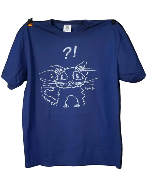 "?!" cat tee
