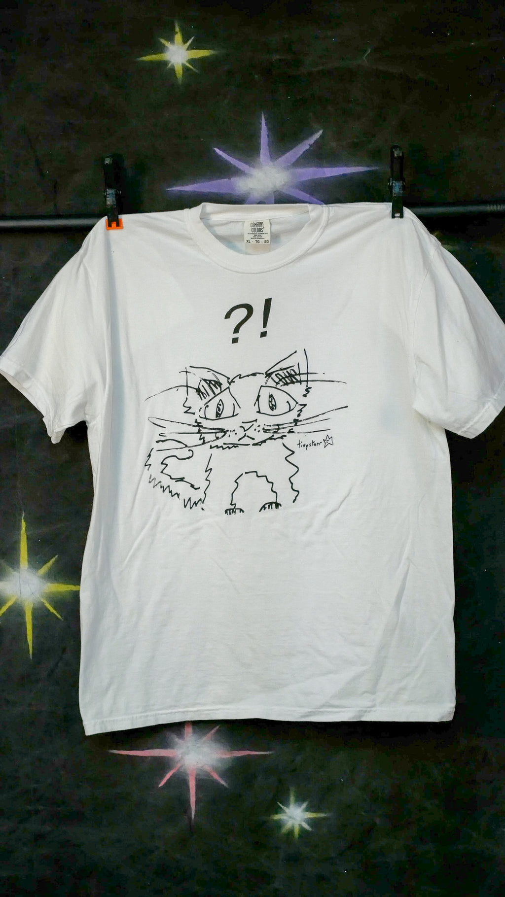 "?!" cat tee