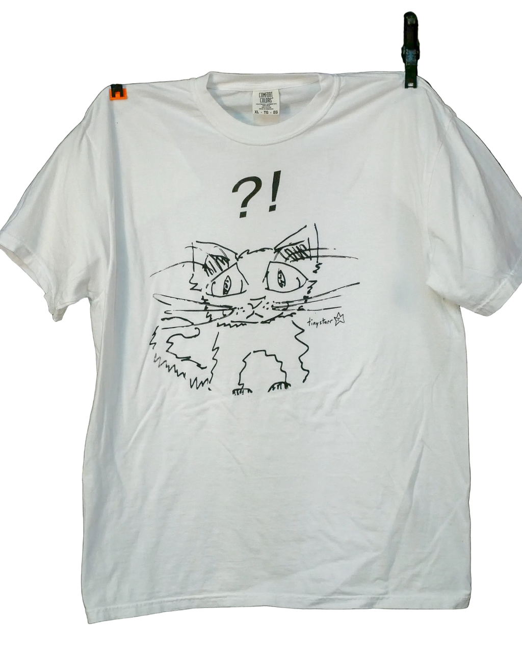 "?!" cat tee