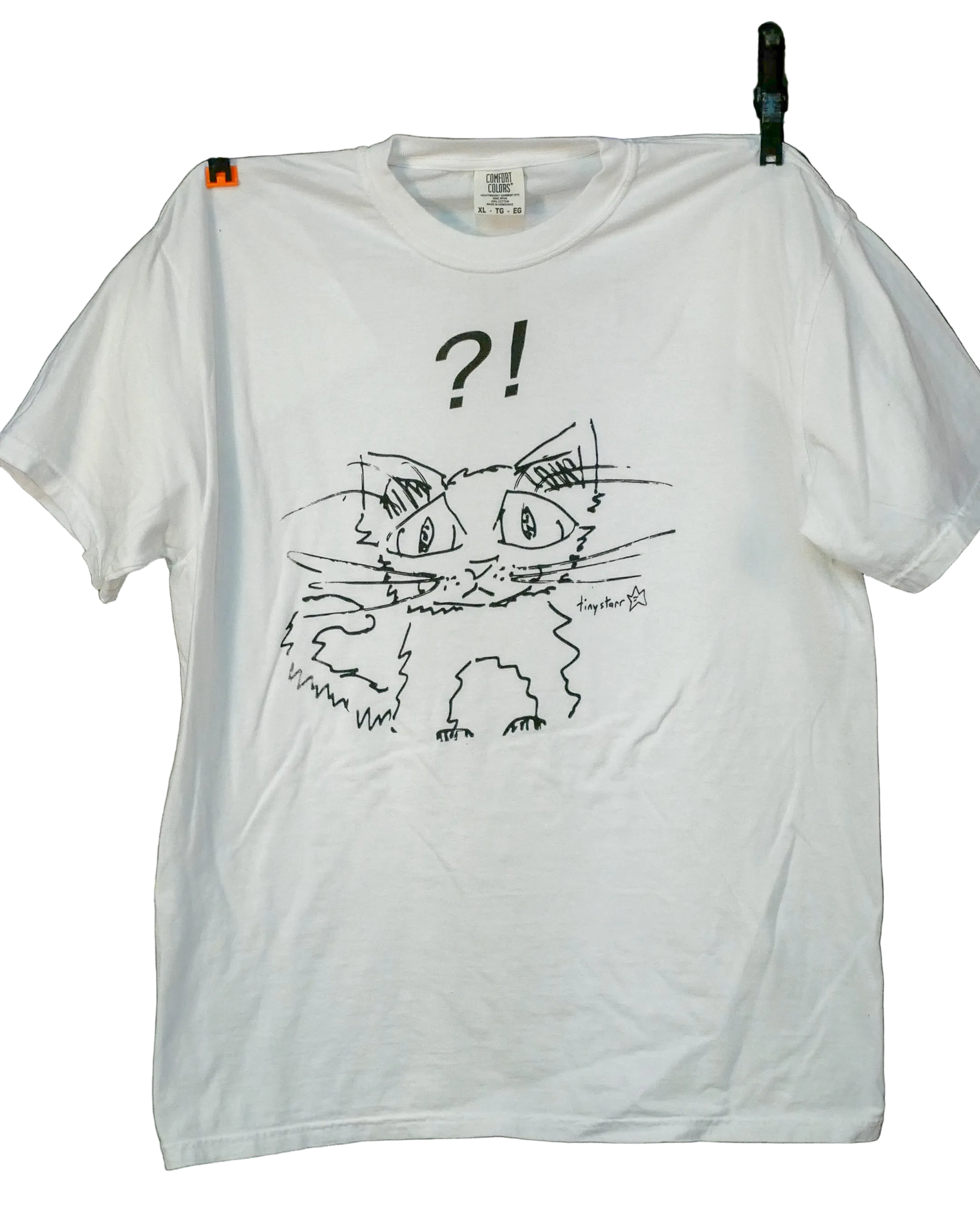 "?!" cat tee
