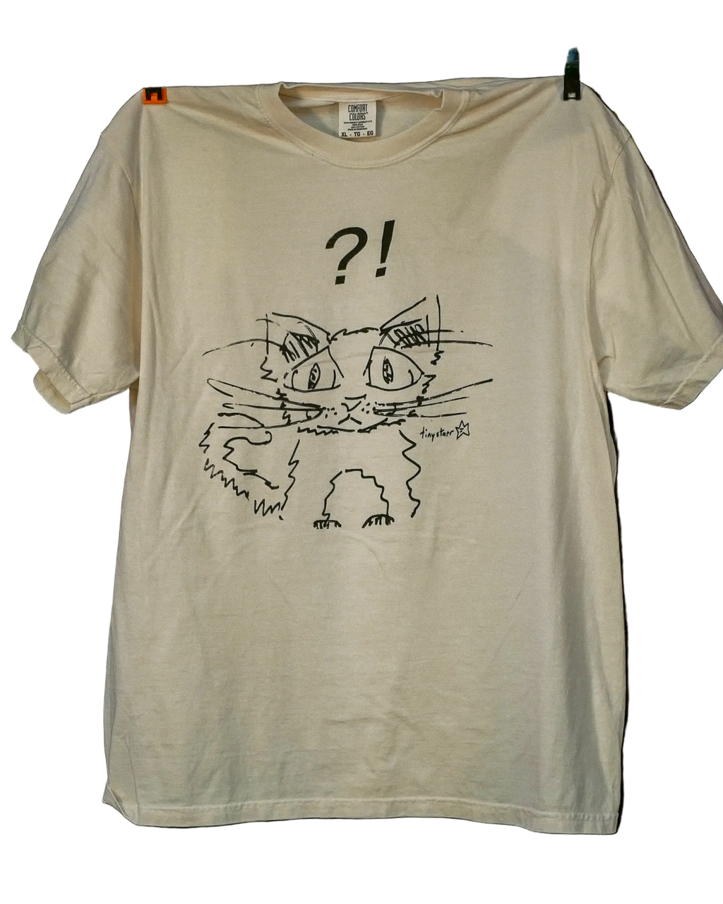 "?!" cat tee