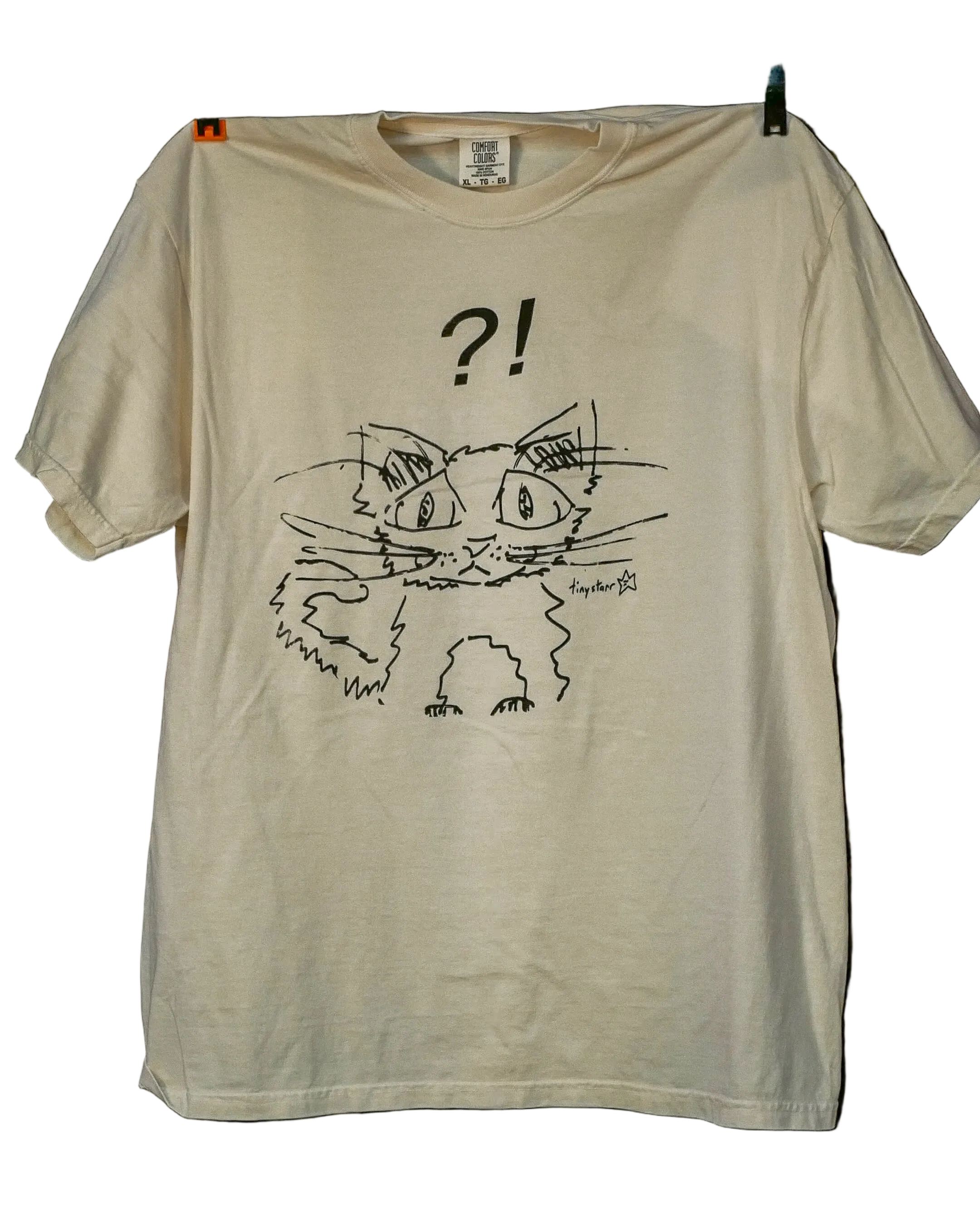 "?!" cat tee