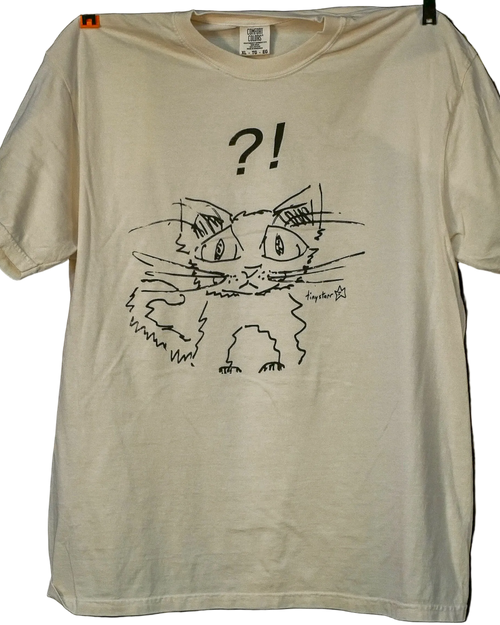 "?!" cat tee