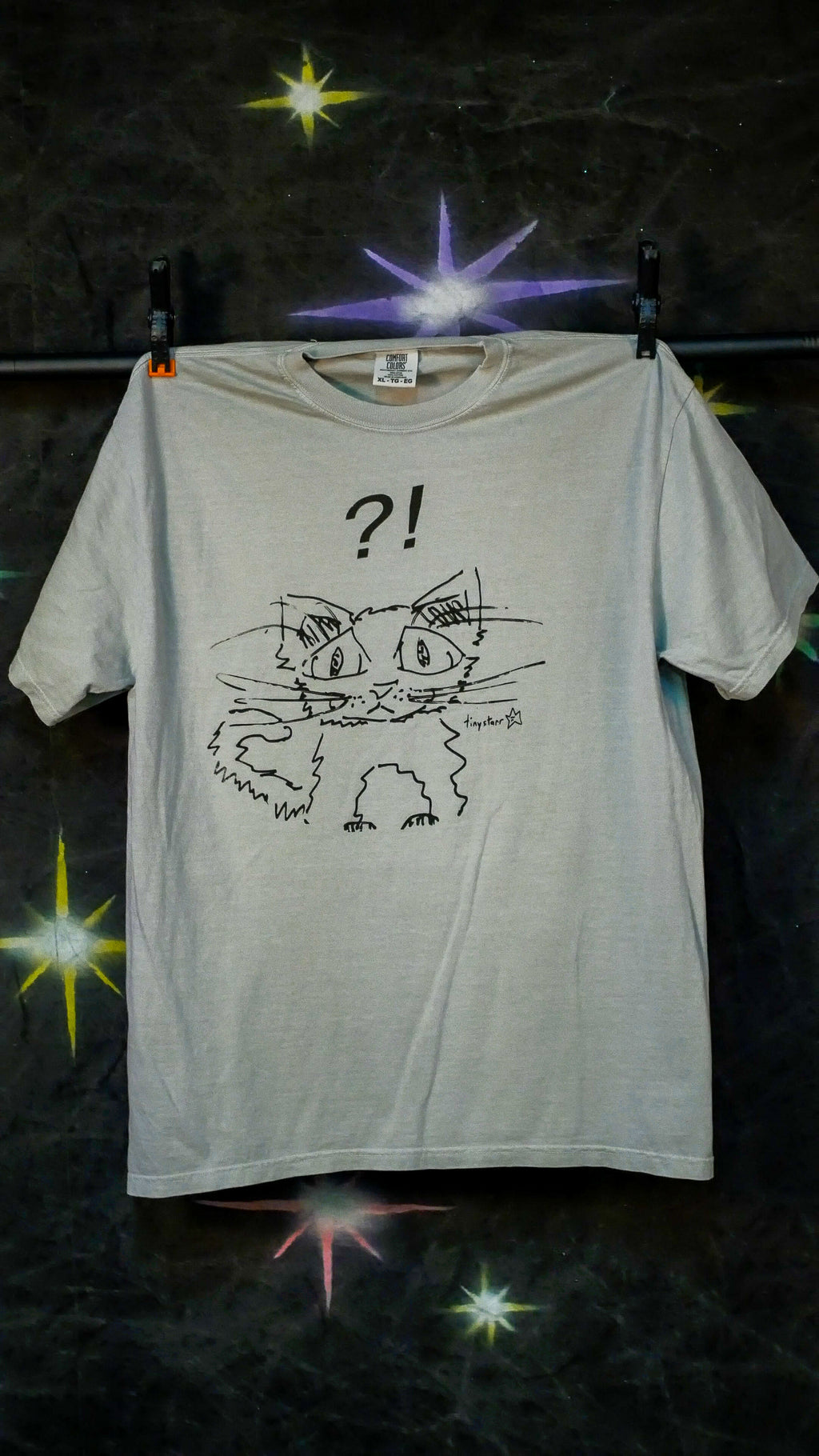 "?!" cat tee