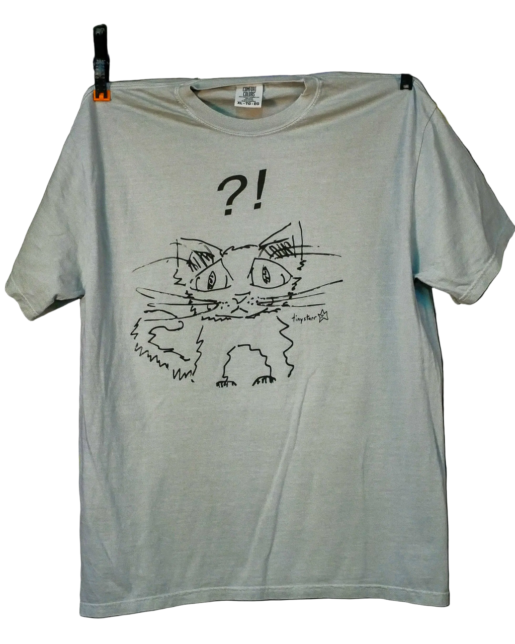 "?!" cat tee