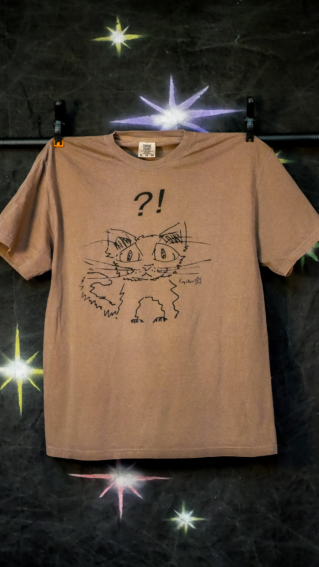 "?!" cat tee