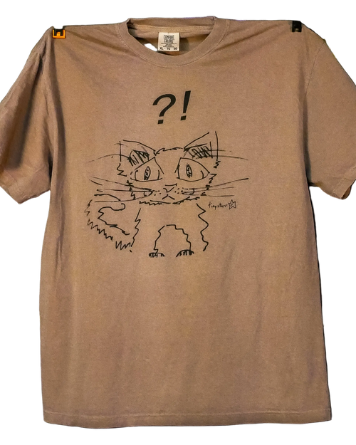 "?!" cat tee