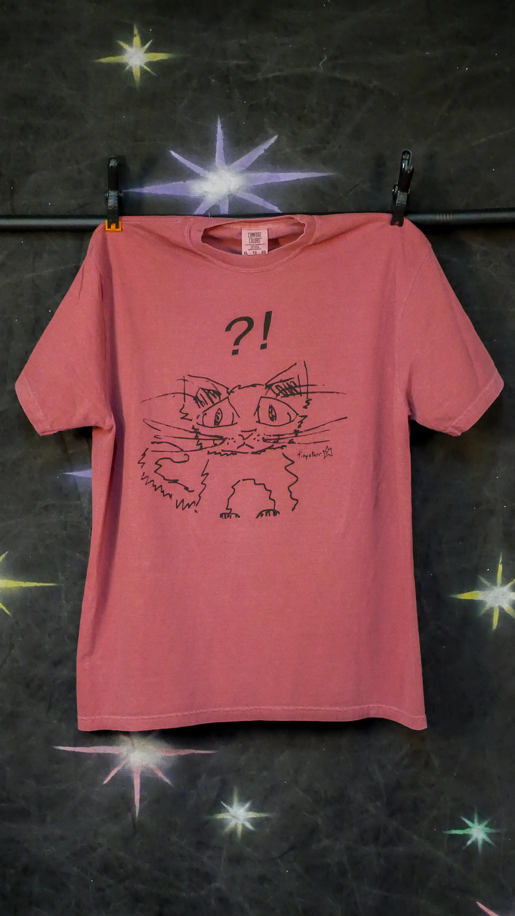 "?!" cat tee