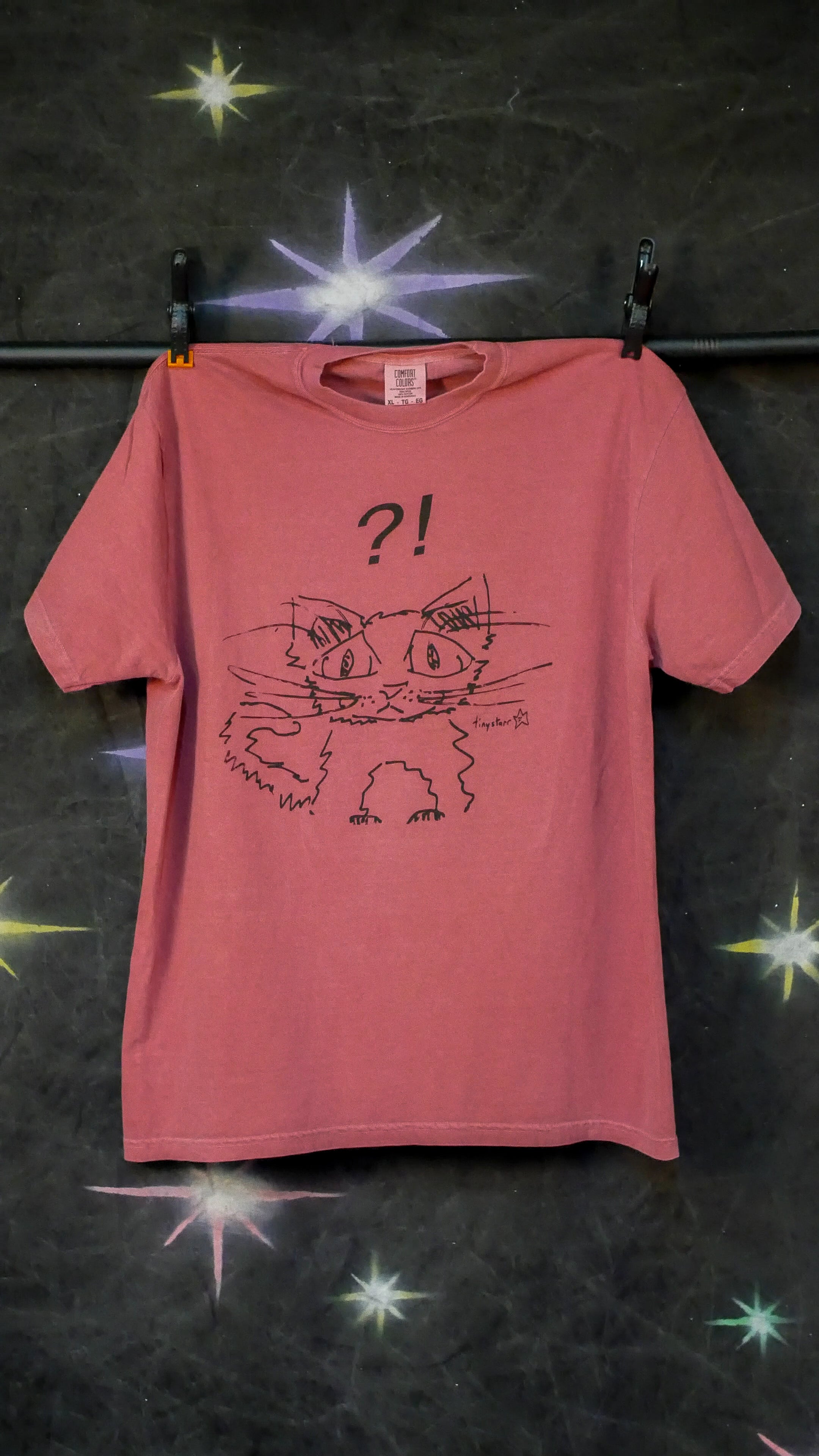 "?!" cat tee