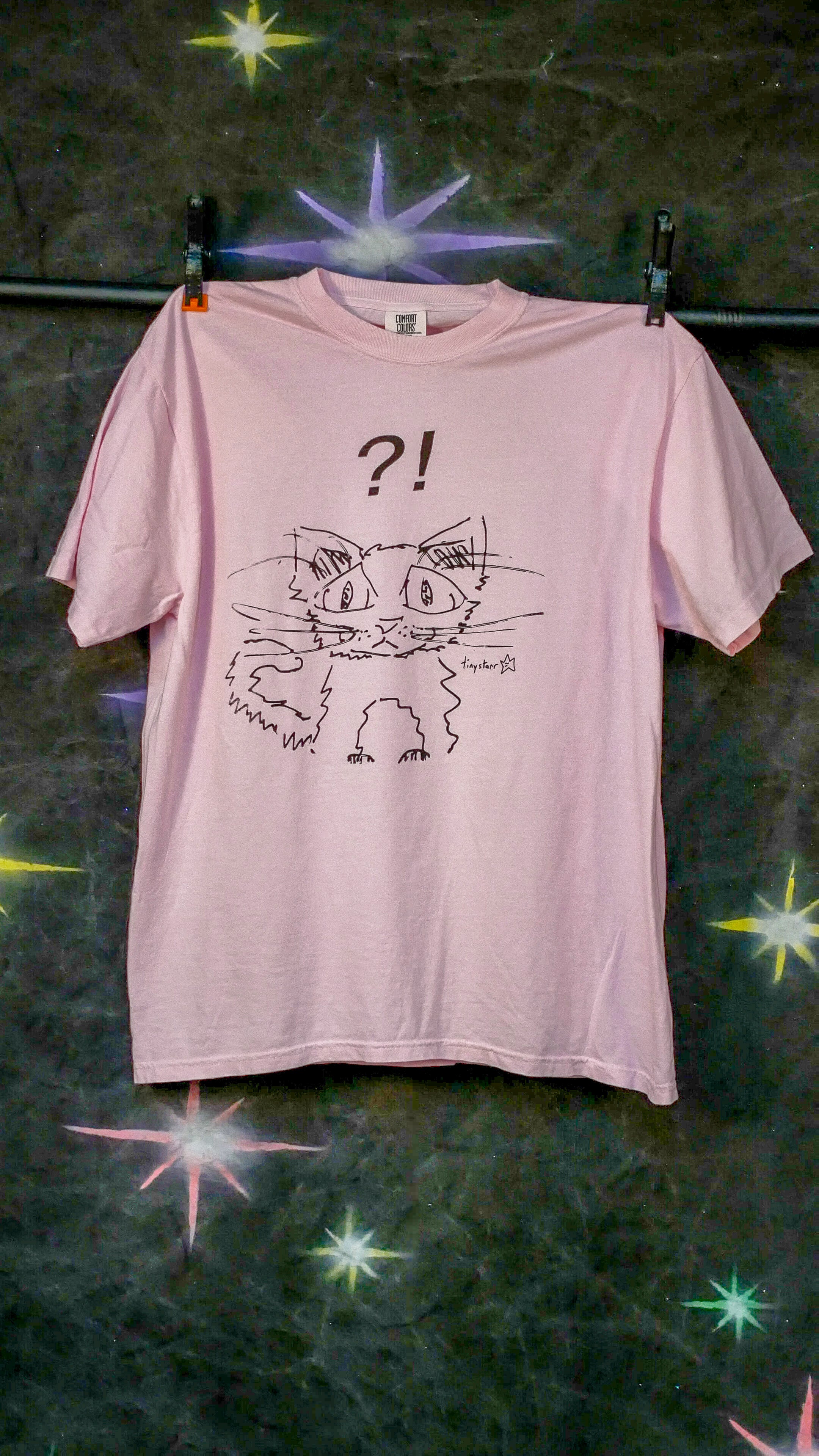 "?!" cat tee