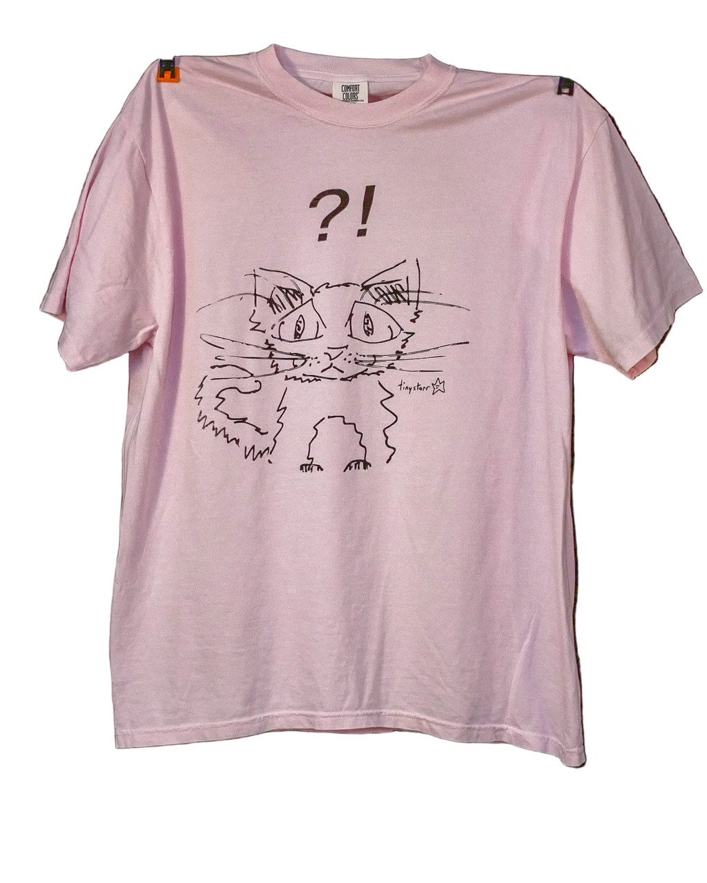 "?!" cat tee