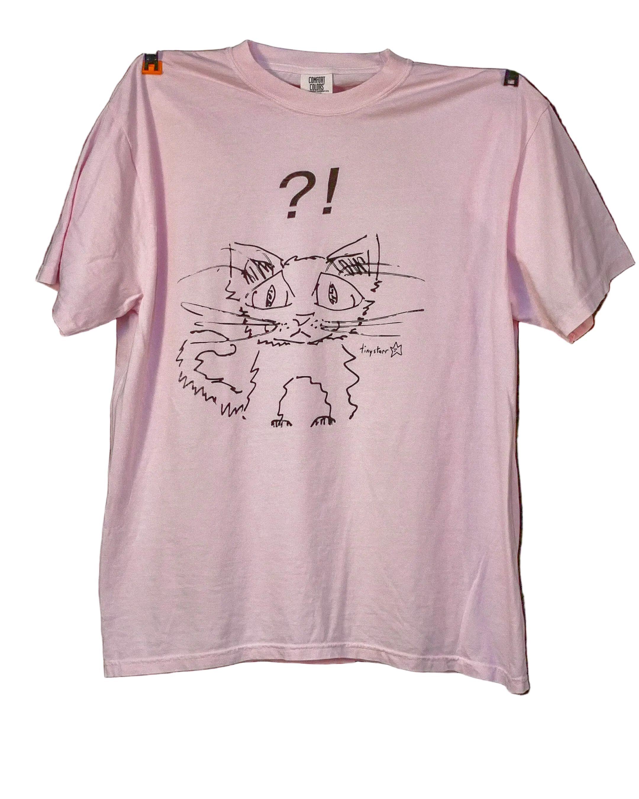 "?!" cat tee