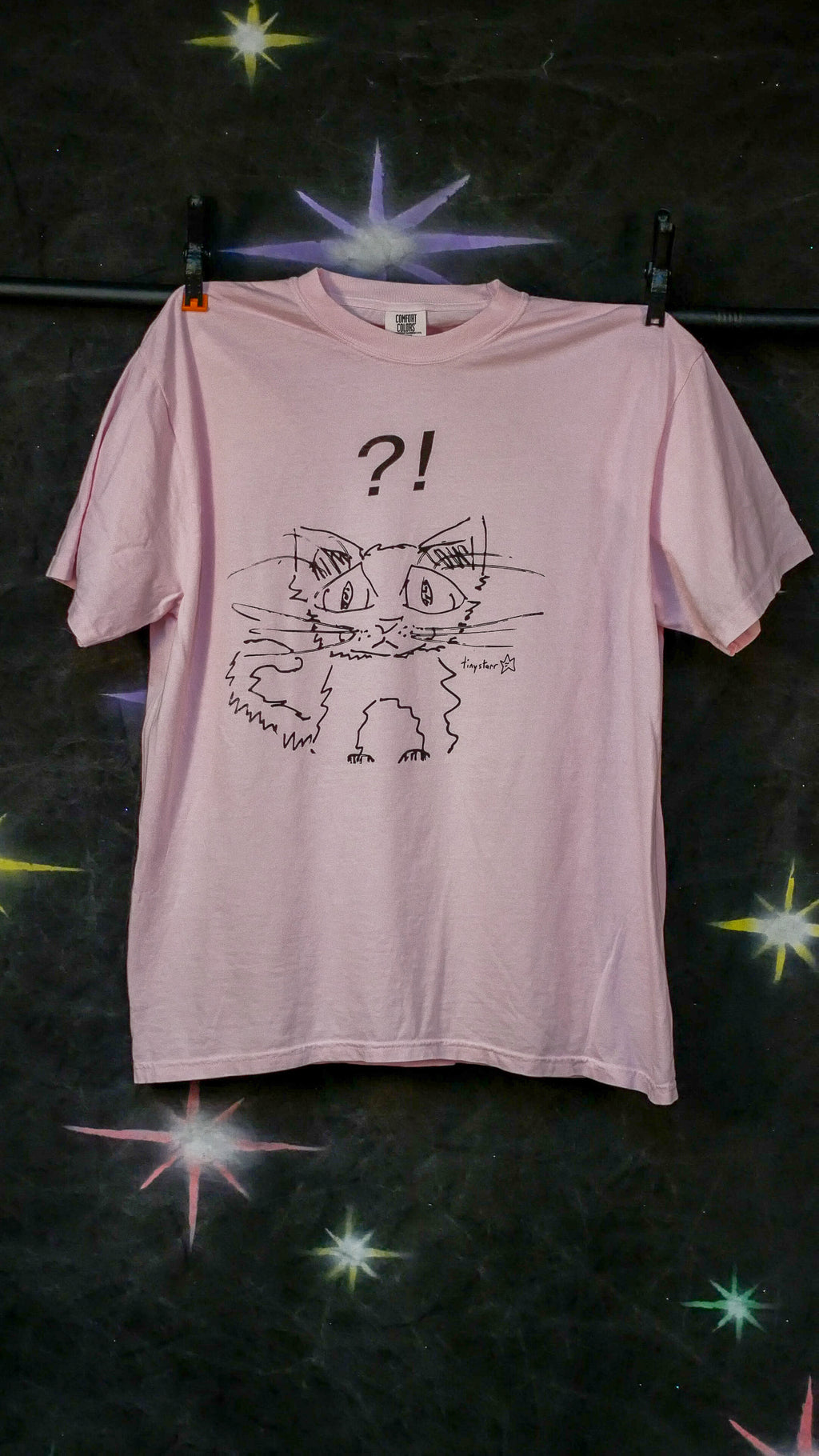 "?!" cat tee