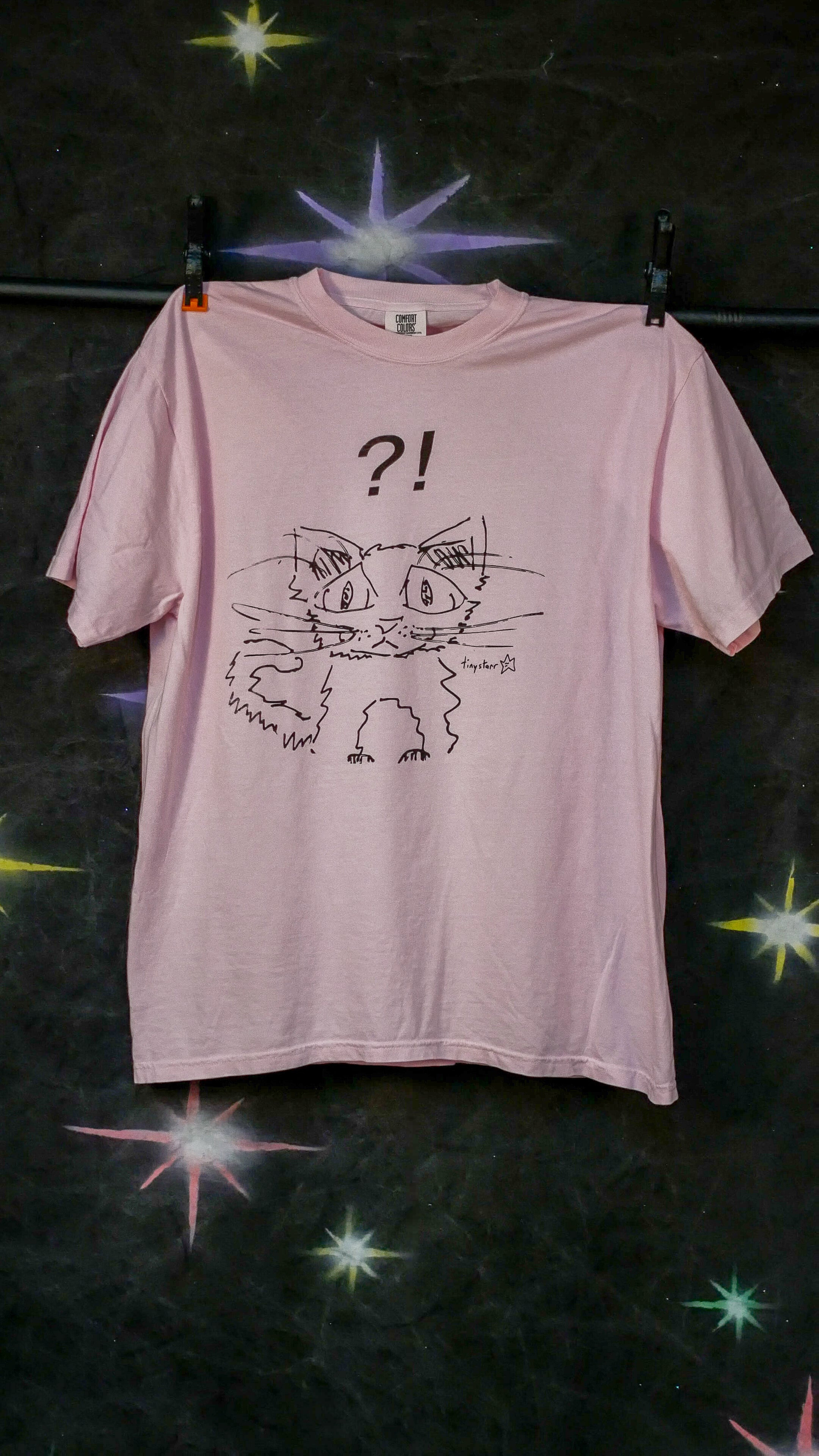 "?!" cat tee