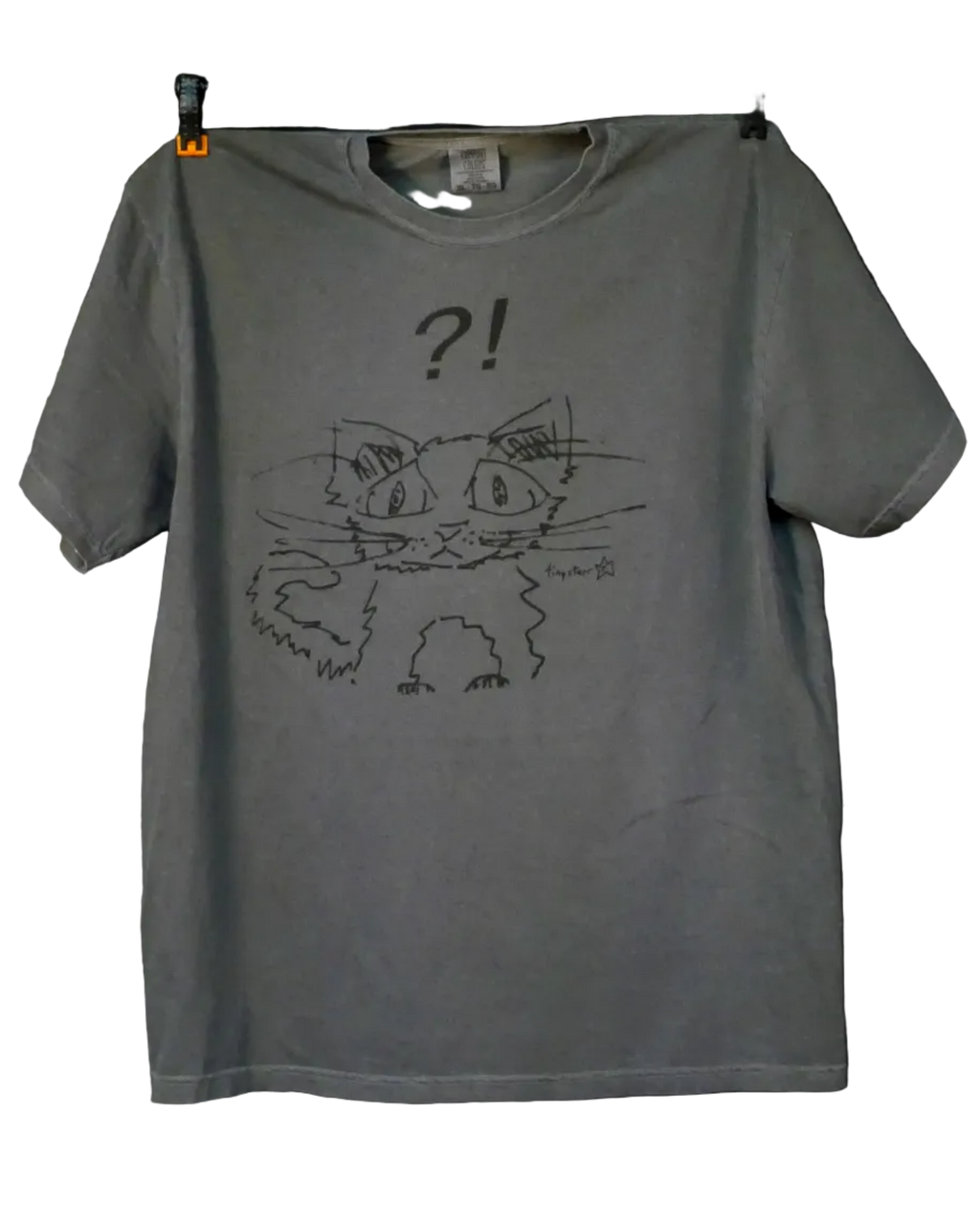 "?!" cat tee
