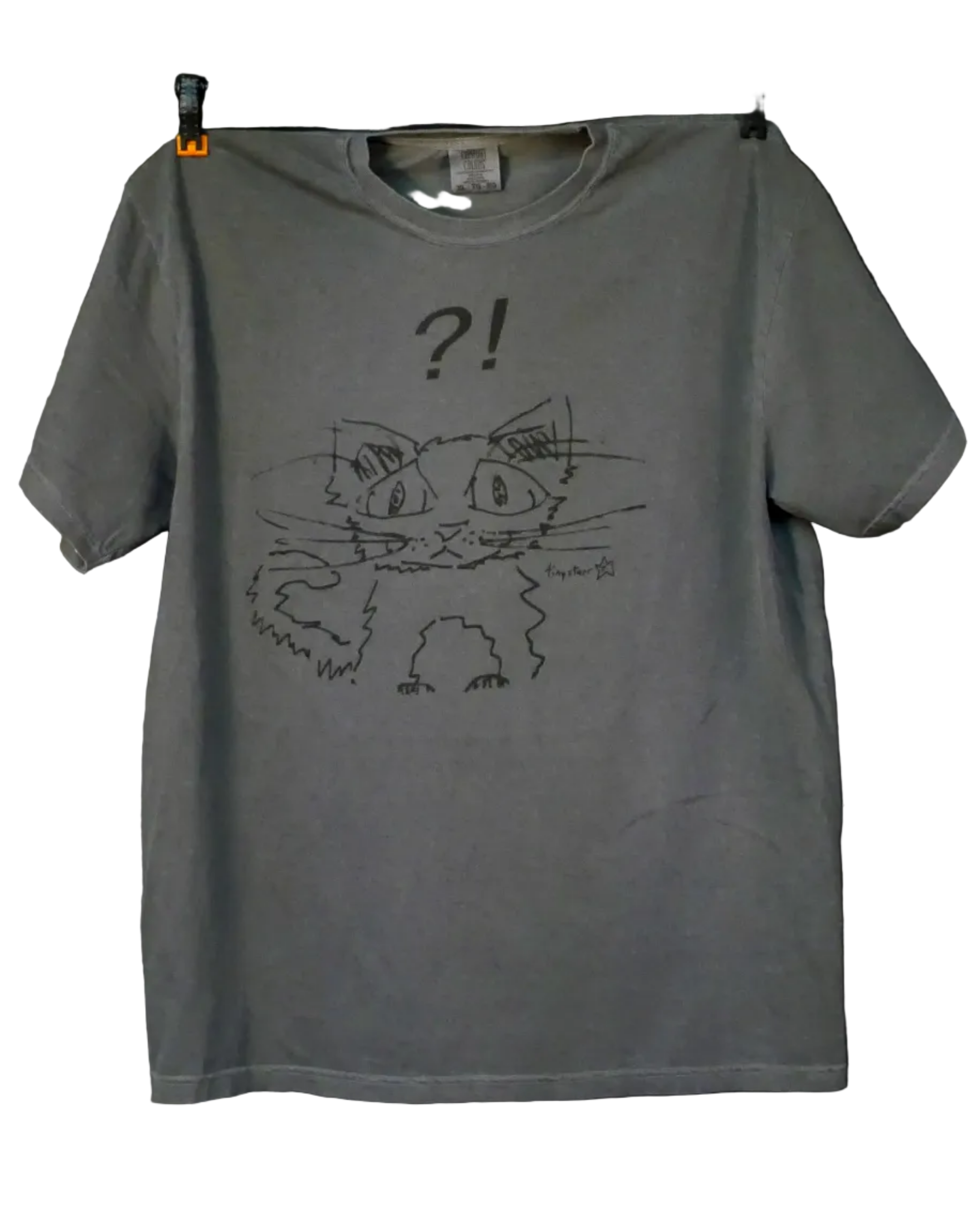 "?!" cat tee