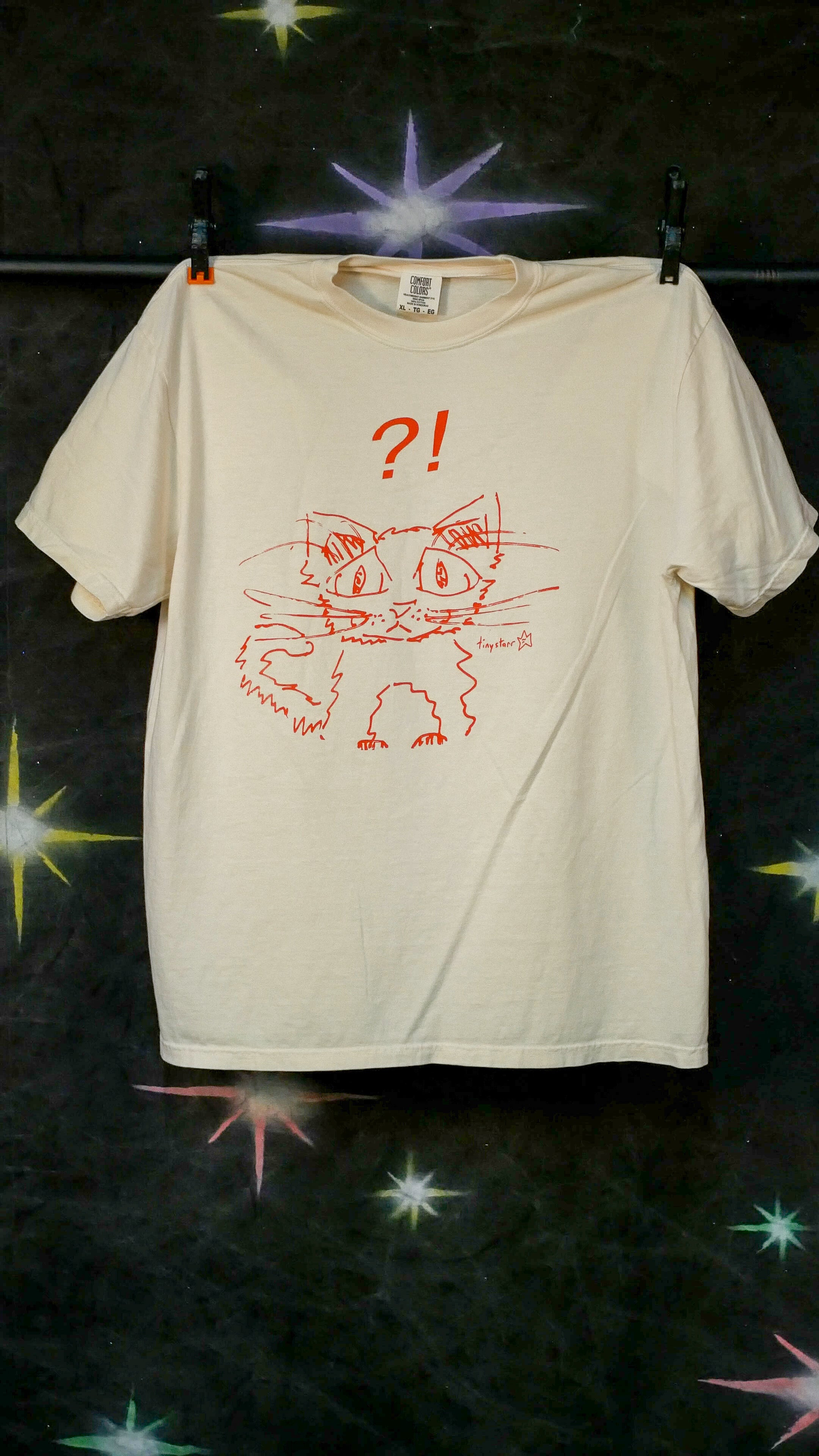 "?!" cat tee
