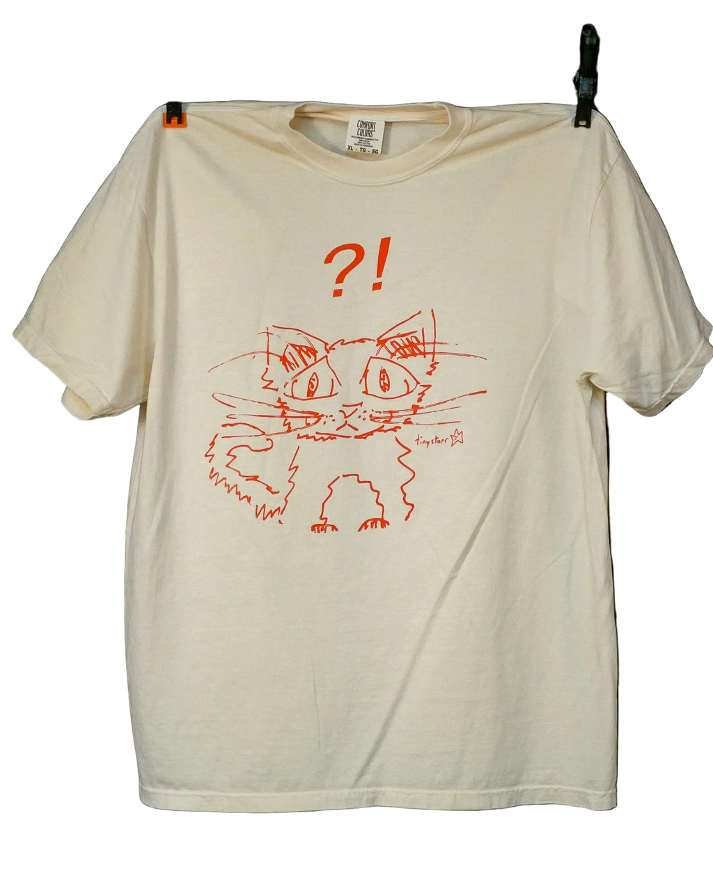 "?!" cat tee