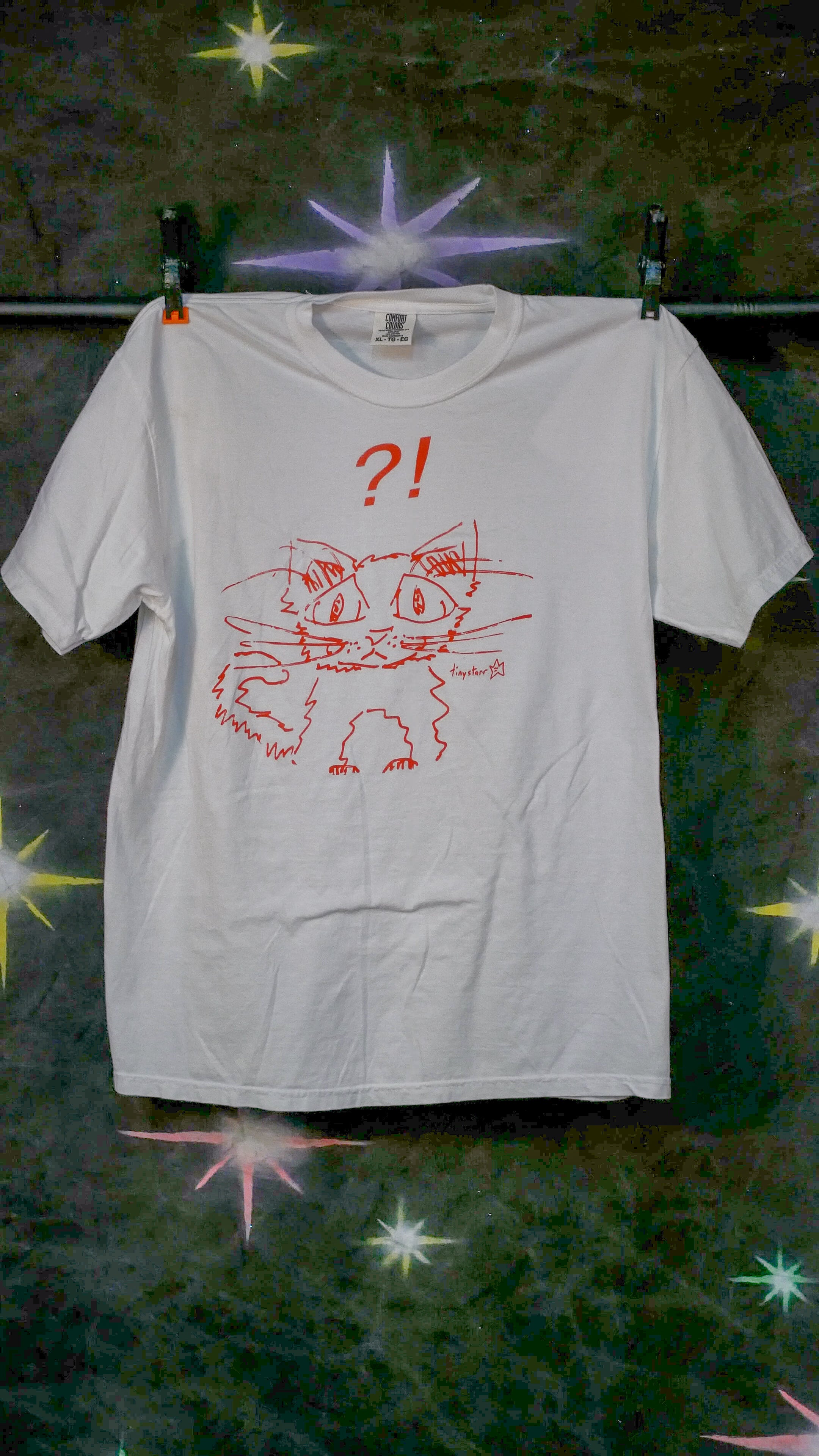 "?!" cat tee