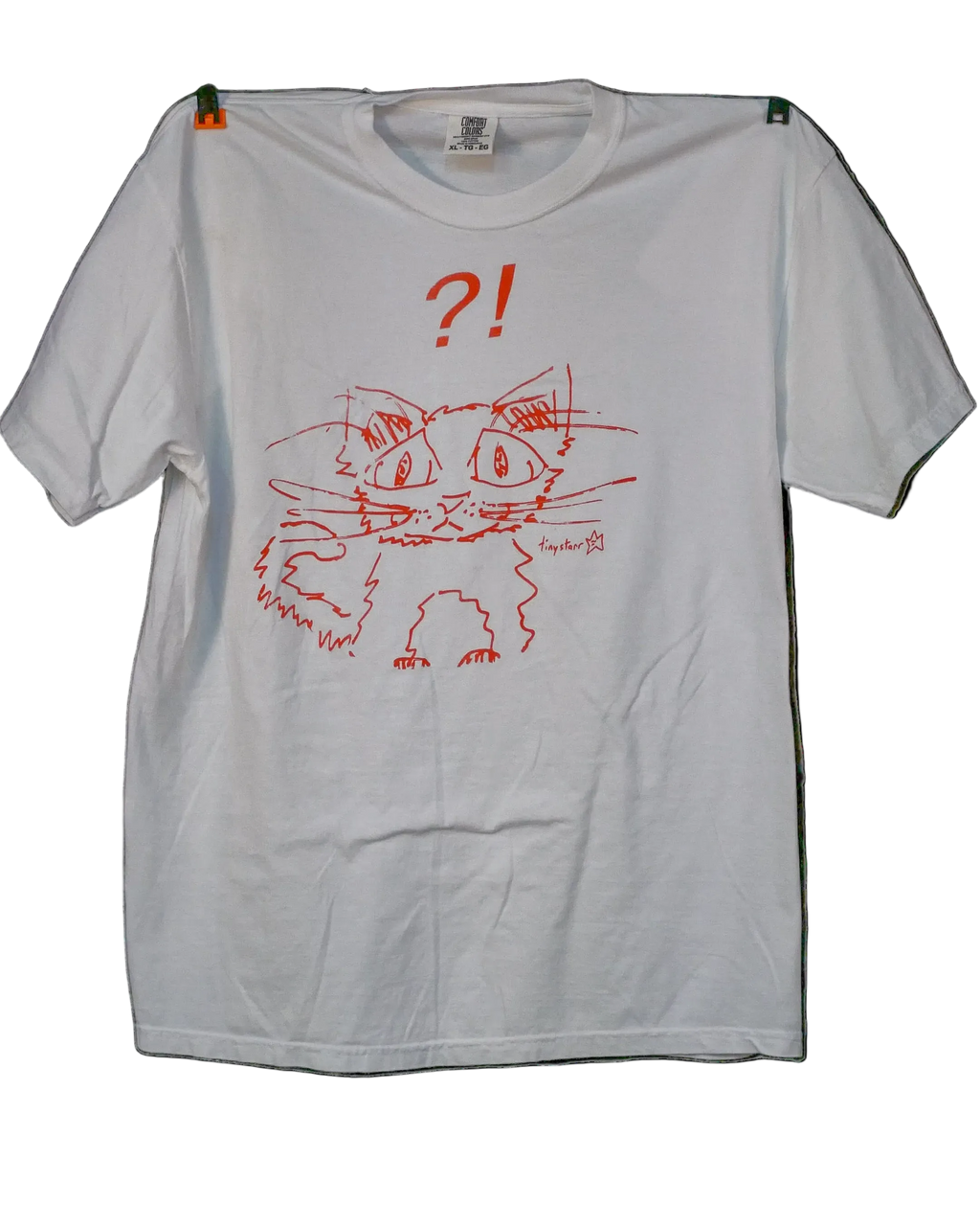"?!" cat tee