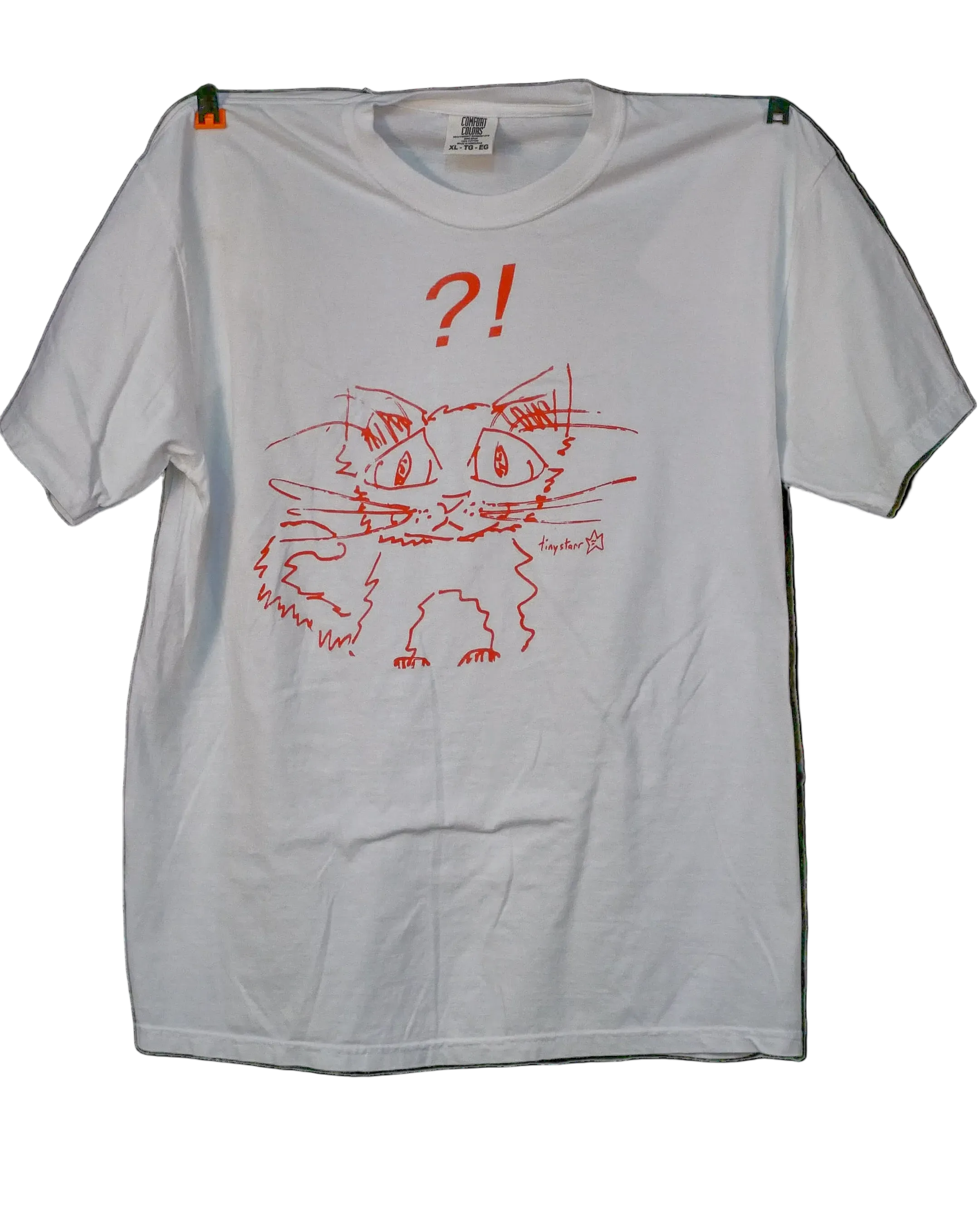 "?!" cat tee