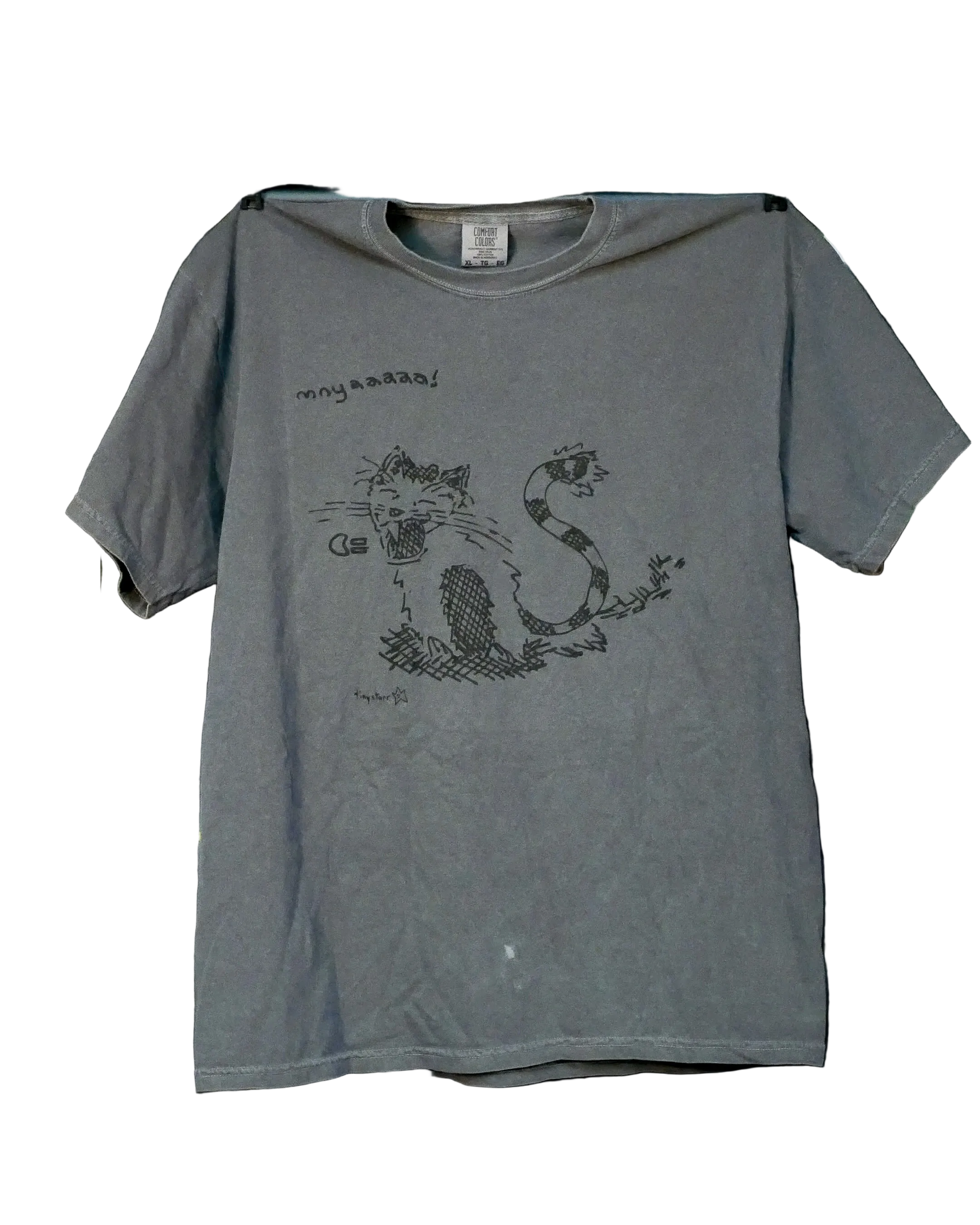 "mnyaaaaa!" cat tee