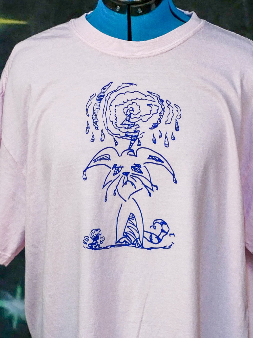 "washed" tee (front + back)
