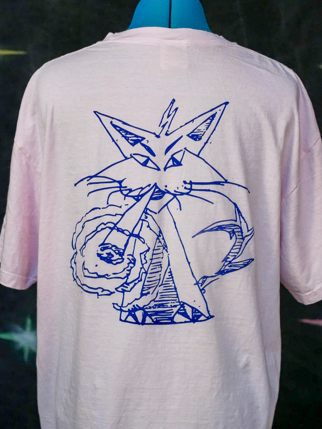 "washed" tee (front + back)