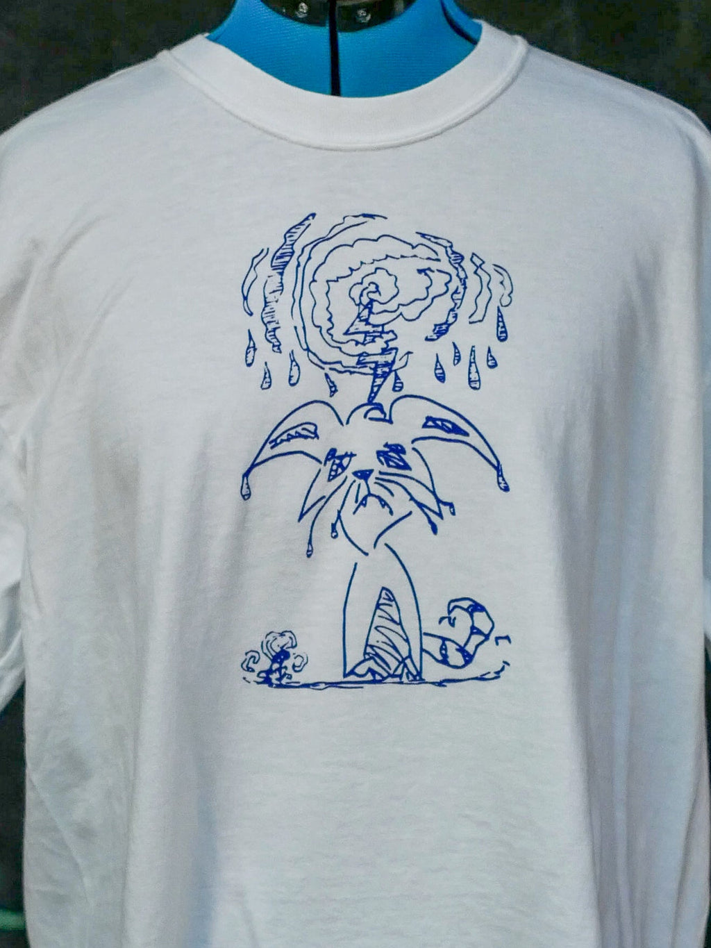 "washed" tee (front + back)