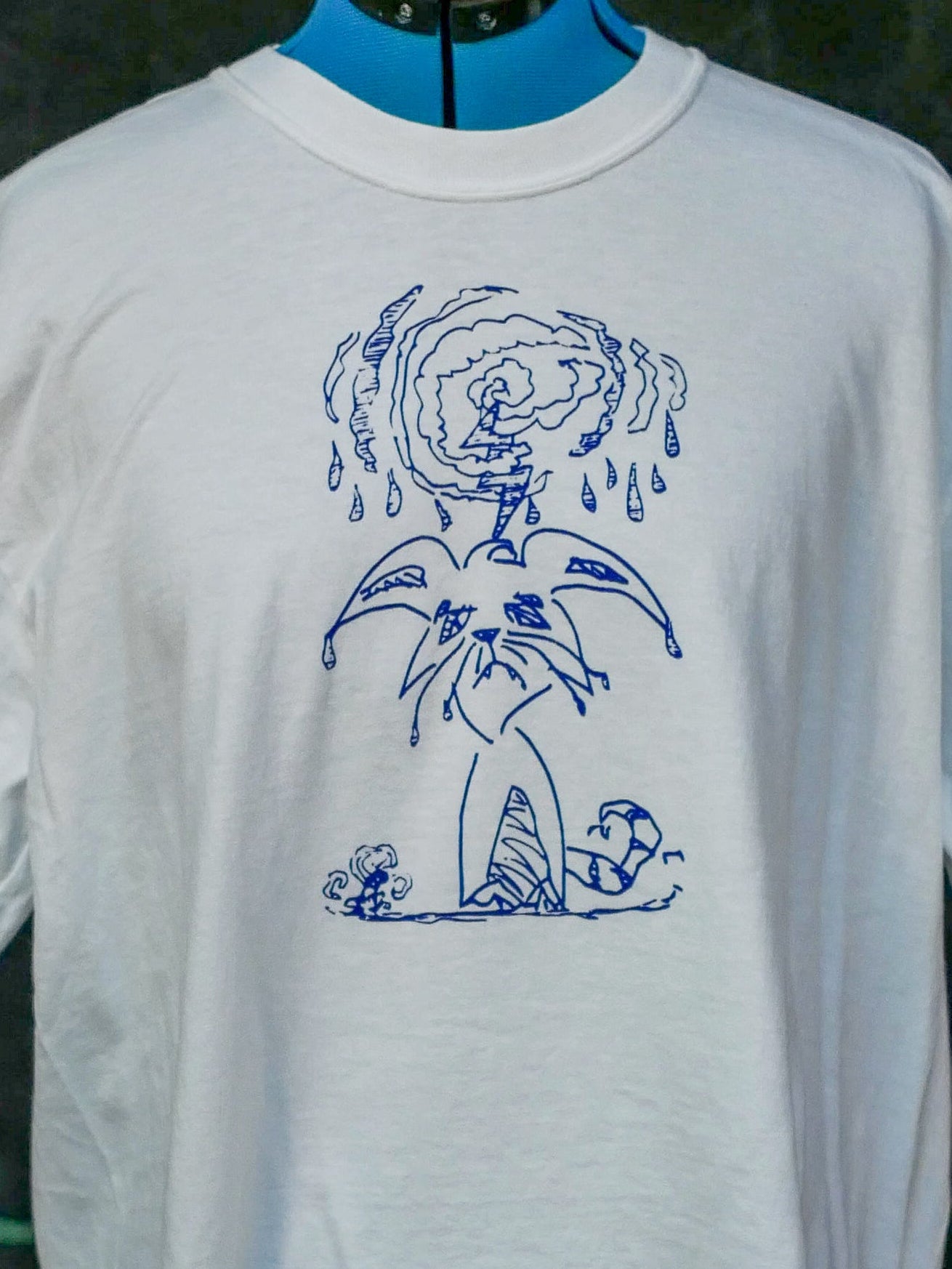 "washed" tee (front + back)