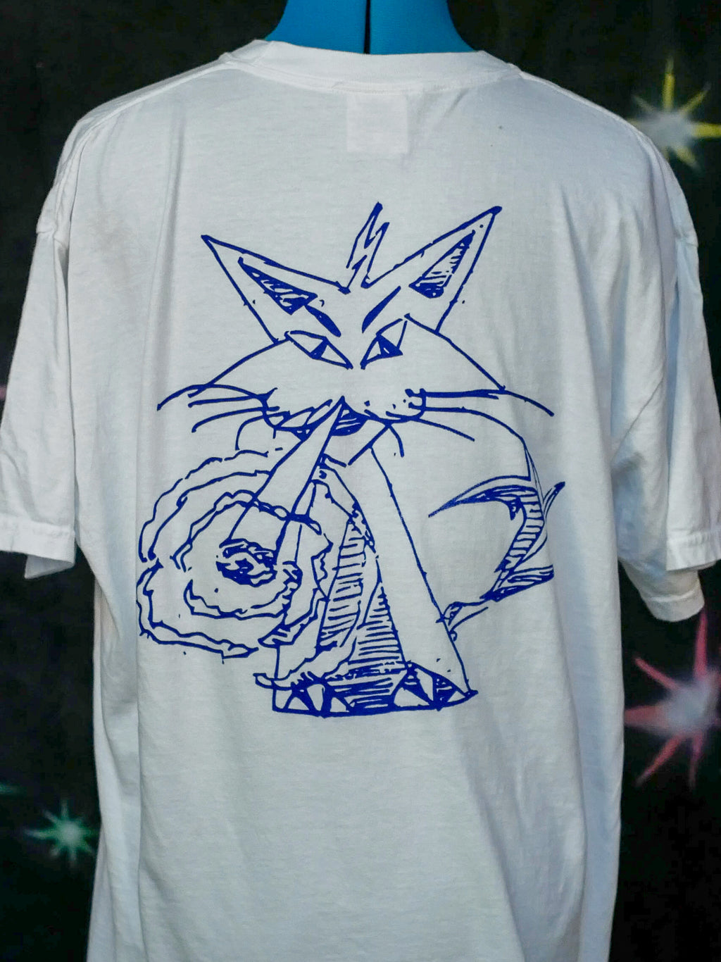 "washed" tee (front + back)