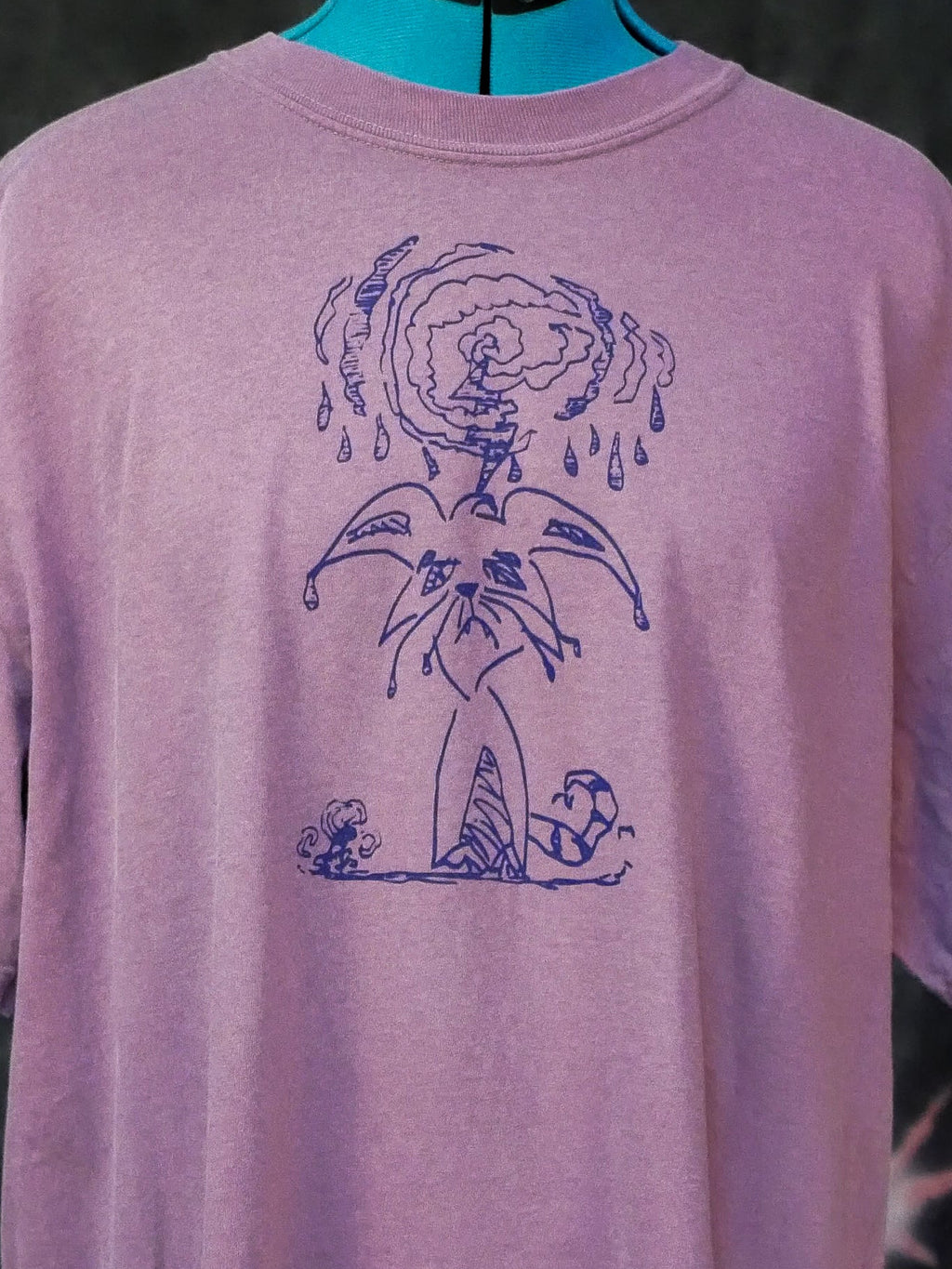 "washed" tee (front + back)