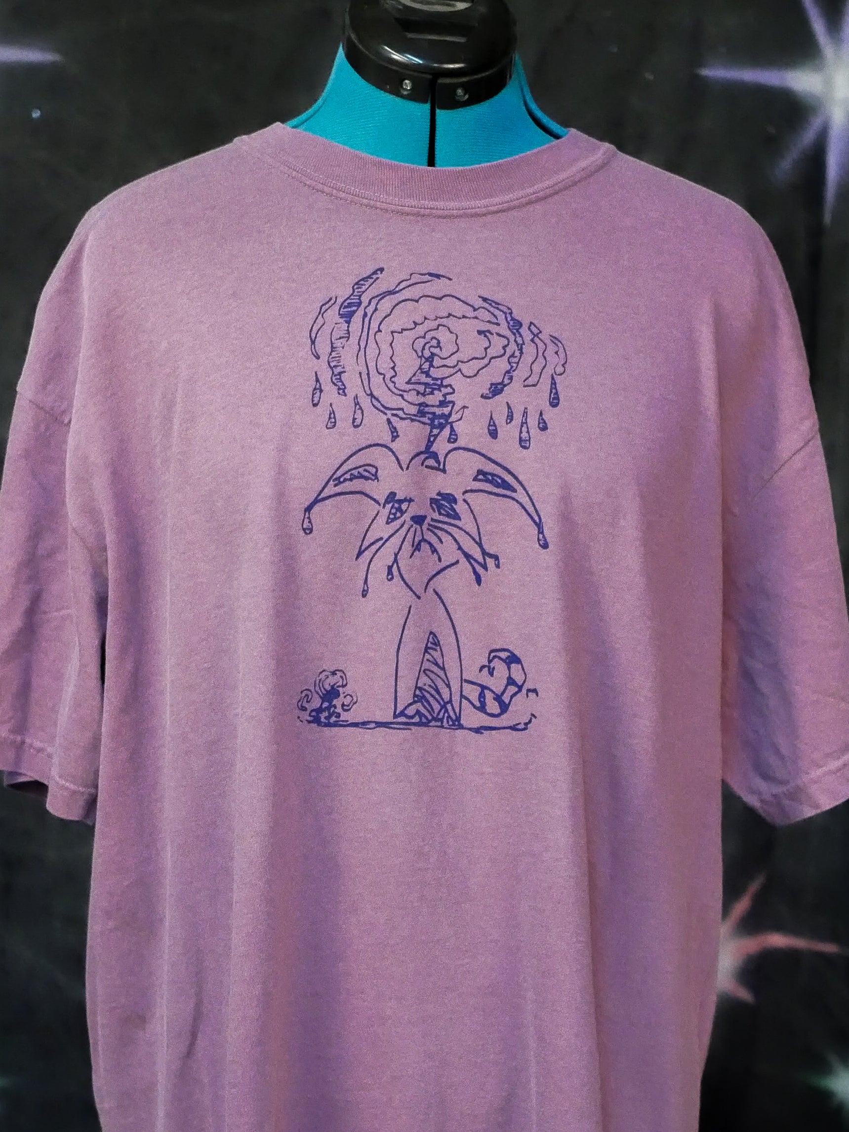 "washed" tee (front print only)