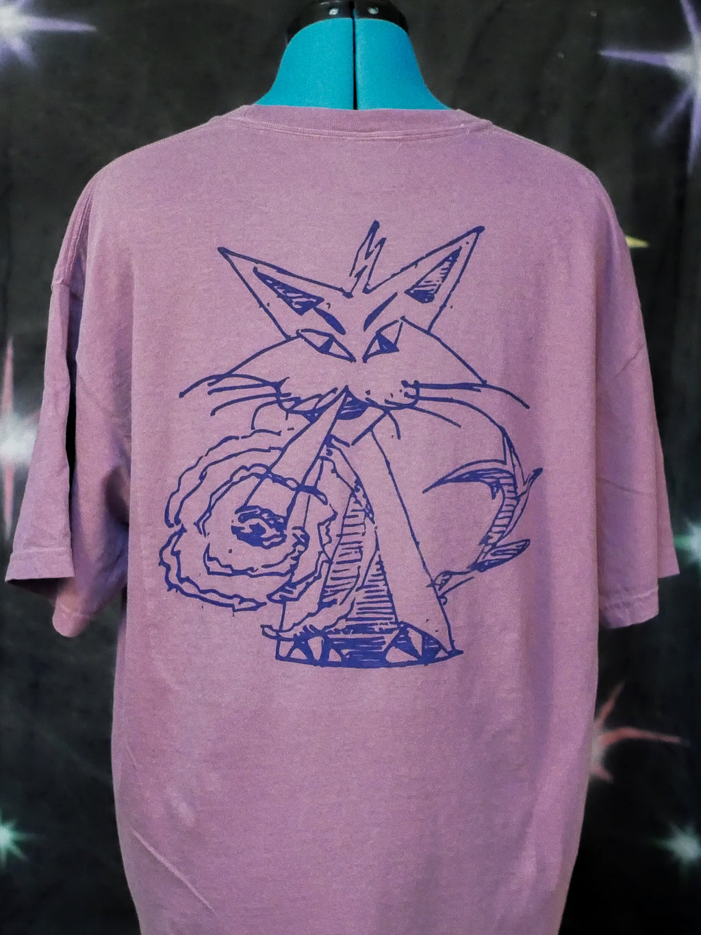 "washed" tee (front + back)